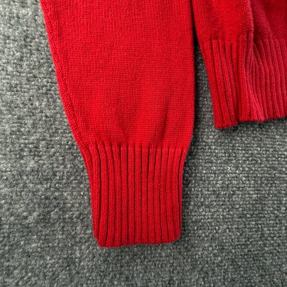 Ralph Lauren Polo Jeans Women Flag Sweater Red XL Turtleneck Knit Pullover USA - Picture 12 of 16
